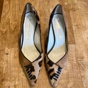Bettye Muller Brown Leopard Print Women's Shoes